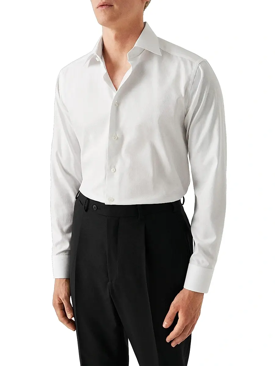 Eton Men's Geometric Jacquard Slim-Fit Shirt | Thumbnail 3 Eton Men's Geometric Jacquard Slim-Fit Shirt | Thumbnail 3