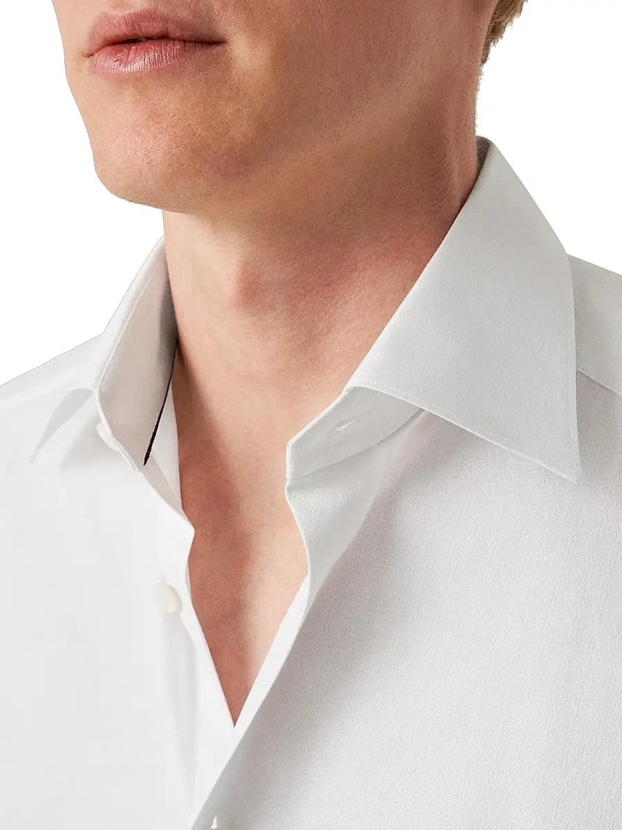 Eton Men's Geometric Jacquard Slim-Fit Shirt | Thumbnail 5 Eton Men's Geometric Jacquard Slim-Fit Shirt | Thumbnail 5