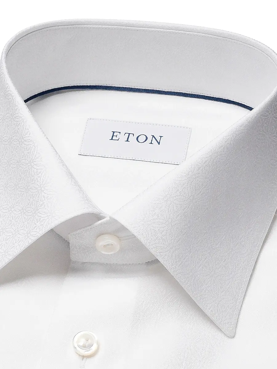 Eton Men's Geometric Jacquard Slim-Fit Shirt | Thumbnail 7 Eton Men's Geometric Jacquard Slim-Fit Shirt | Thumbnail 7