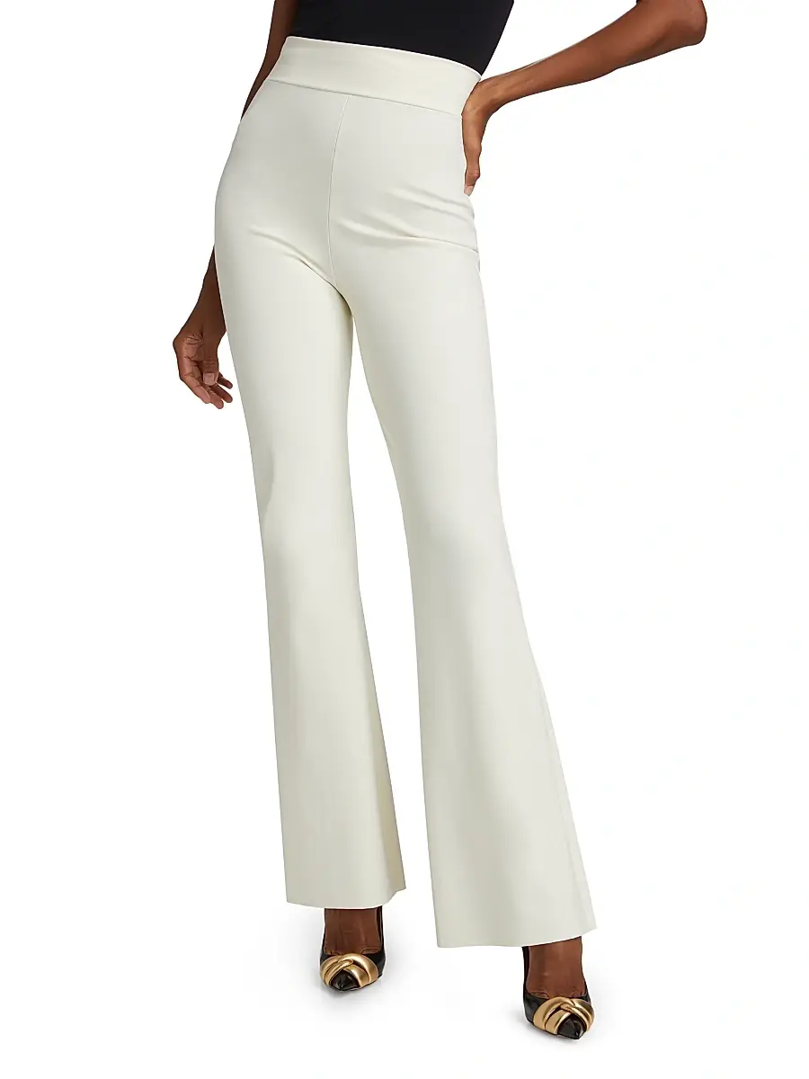 Chiara Boni La Petite Robe Women's Venus Jersey Flare Pants - Cream | Thumbnail 3 Chiara Boni La Petite Robe Women's Venus Jersey Flare Pants - Cream | Thumbnail 3