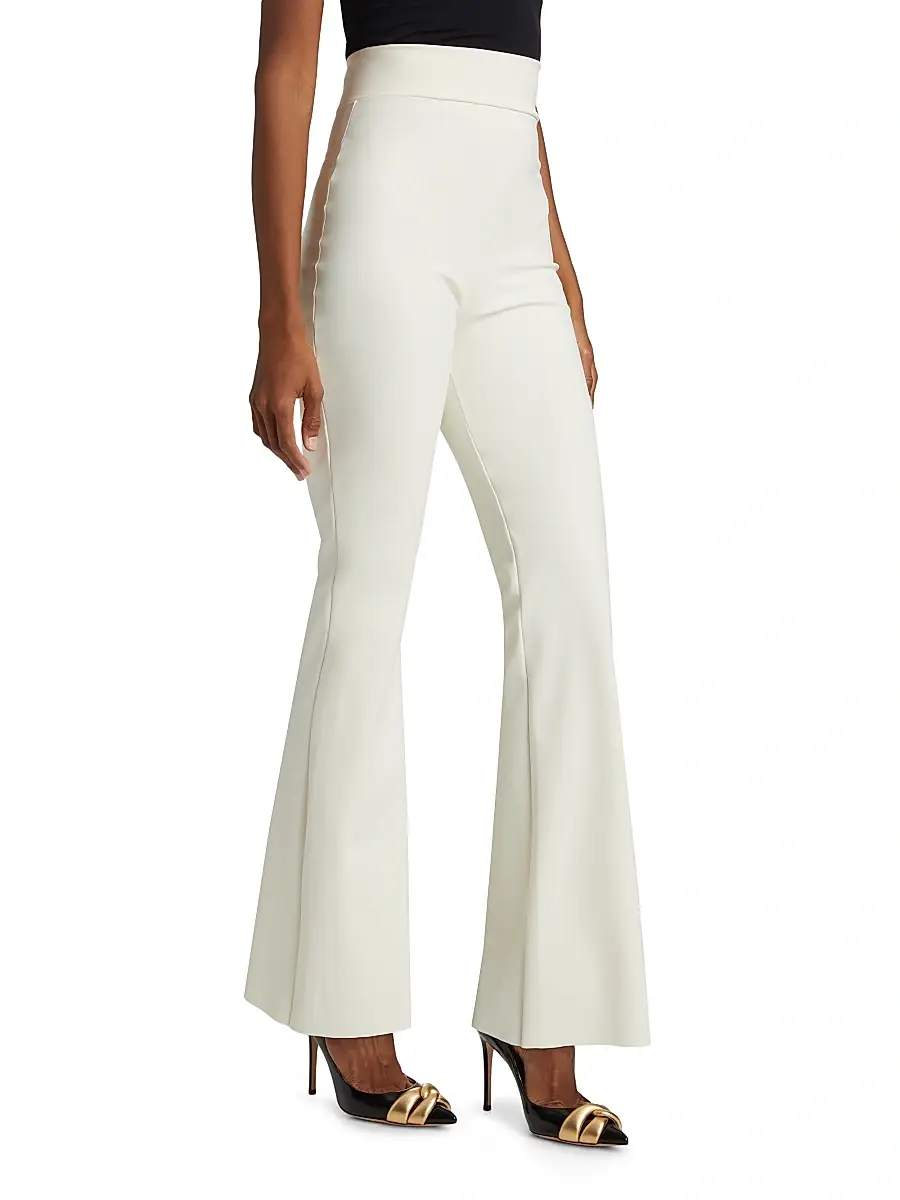 Chiara Boni La Petite Robe Women's Venus Jersey Flare Pants - Cream | Thumbnail 4 Chiara Boni La Petite Robe Women's Venus Jersey Flare Pants - Cream | Thumbnail 4