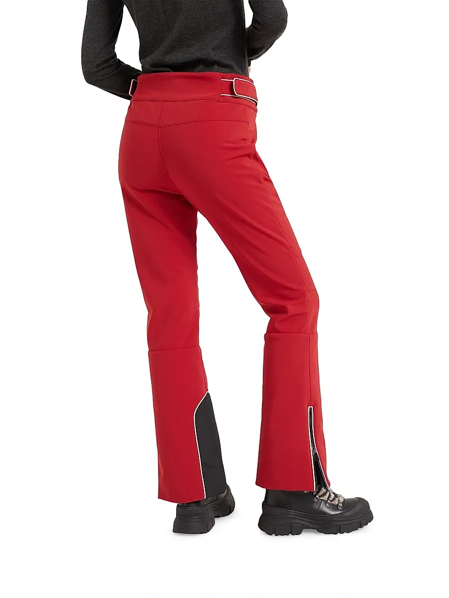 Brunello Cucinelli Women's Bonded Techno Fabric Mountain Trousers - Red | Thumbnail 3 Brunello Cucinelli Women's Bonded Techno Fabric Mountain Trousers - Red | Thumbnail 3