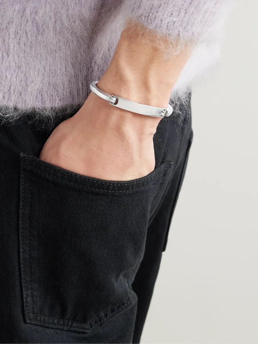 Saint Laurent Silver-Tone Bracelet - Men | Thumbnail 2 Saint Laurent Silver-Tone Bracelet - Men | Thumbnail 2