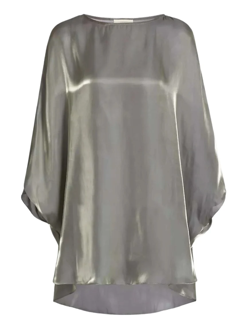 Lapointe Metallic Organza Tunic Top