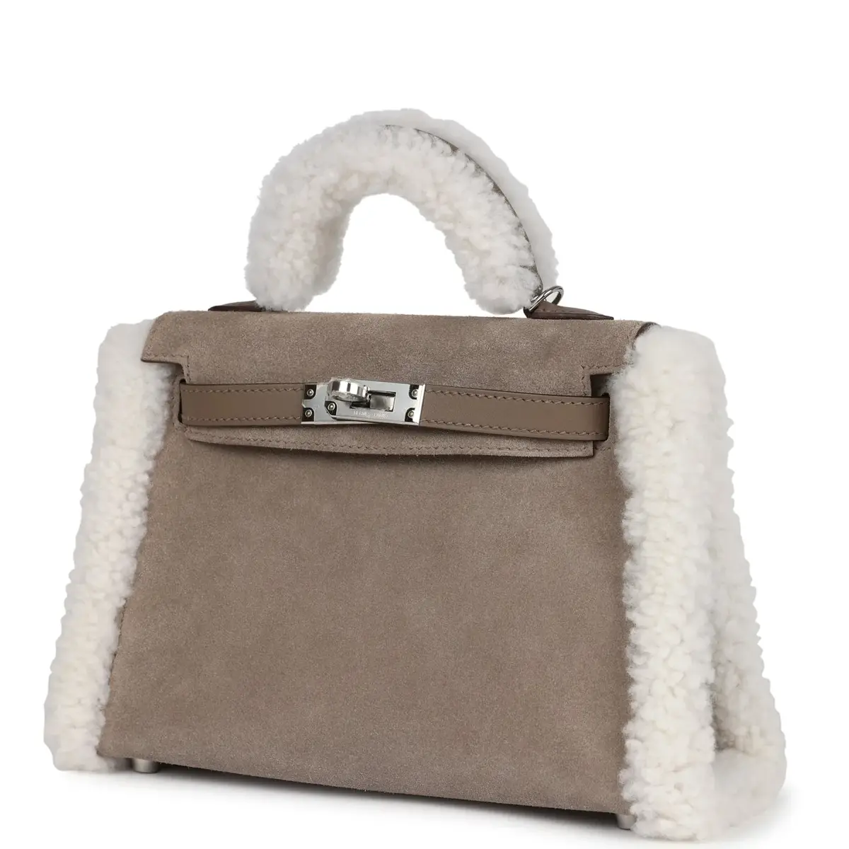 HERMÈS Hermes Teddy Kelly 20 Gris Caillou/Ecru/Etoupe/Grizzly/Mouton Merinos/Swift Palladium Hardware | Thumbnail 3 HERMÈS Hermes Teddy Kelly 20 Gris Caillou/Ecru/Etoupe/Grizzly/Mouton Merinos/Swift Palladium Hardware | Thumbnail 3