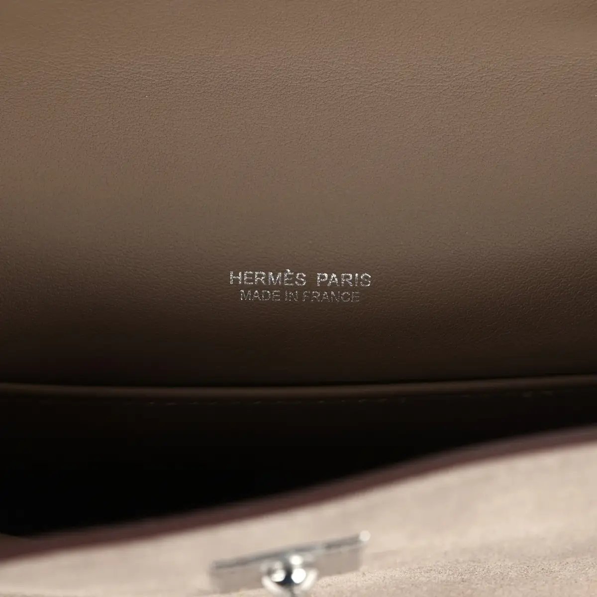 HERMÈS Hermes Teddy Kelly 20 Gris Caillou/Ecru/Etoupe/Grizzly/Mouton Merinos/Swift Palladium Hardware | Thumbnail 7 HERMÈS Hermes Teddy Kelly 20 Gris Caillou/Ecru/Etoupe/Grizzly/Mouton Merinos/Swift Palladium Hardware | Thumbnail 7