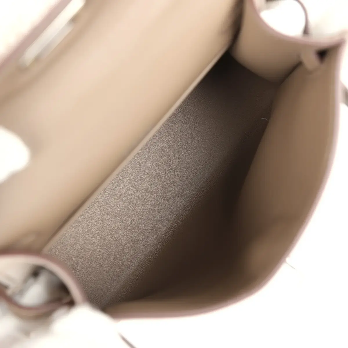 HERMÈS Hermes Teddy Kelly 20 Gris Caillou/Ecru/Etoupe/Grizzly/Mouton Merinos/Swift Palladium Hardware | Thumbnail 8 HERMÈS Hermes Teddy Kelly 20 Gris Caillou/Ecru/Etoupe/Grizzly/Mouton Merinos/Swift Palladium Hardware | Thumbnail 8