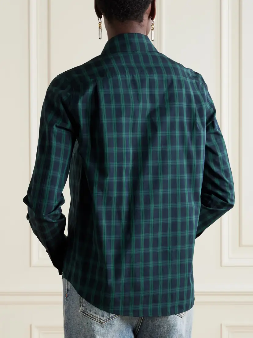 Loewe Asymmetric Checked Cotton-poplin Shirt | Thumbnail 4