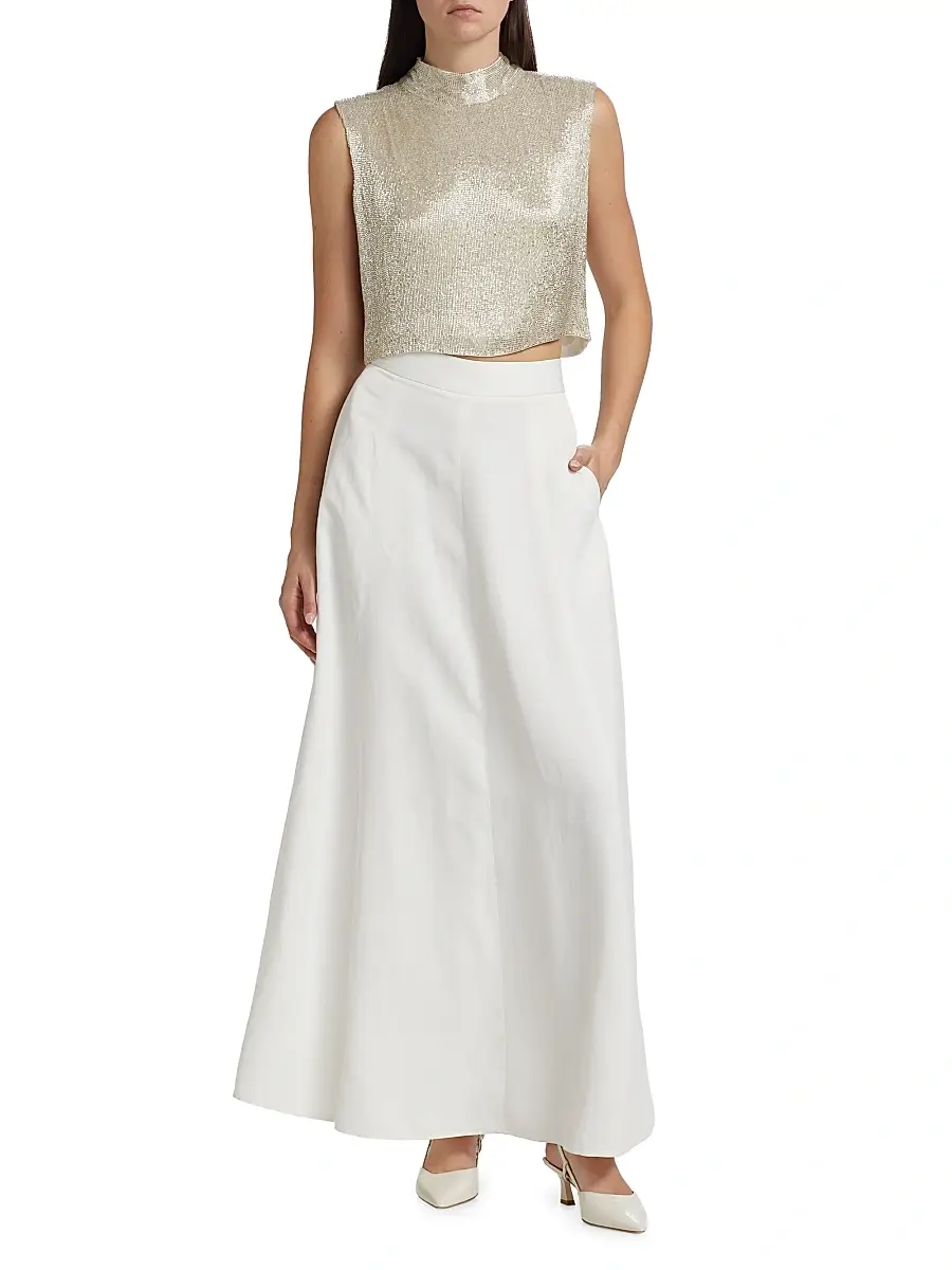 TWP Women's Gigi Beaded Silk Sleeveless Top | Thumbnail 2 TWP Women's Gigi Beaded Silk Sleeveless Top | Thumbnail 2
