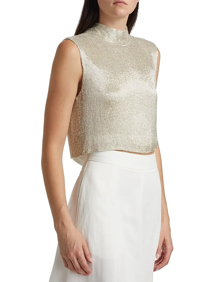 TWP Women's Gigi Beaded Silk Sleeveless Top | Thumbnail 4 TWP Women's Gigi Beaded Silk Sleeveless Top | Thumbnail 4