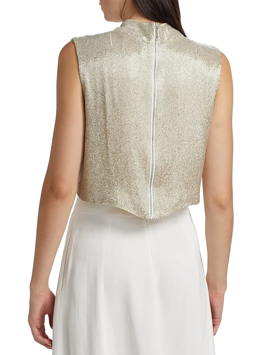 TWP Women's Gigi Beaded Silk Sleeveless Top | Thumbnail 5 TWP Women's Gigi Beaded Silk Sleeveless Top | Thumbnail 5