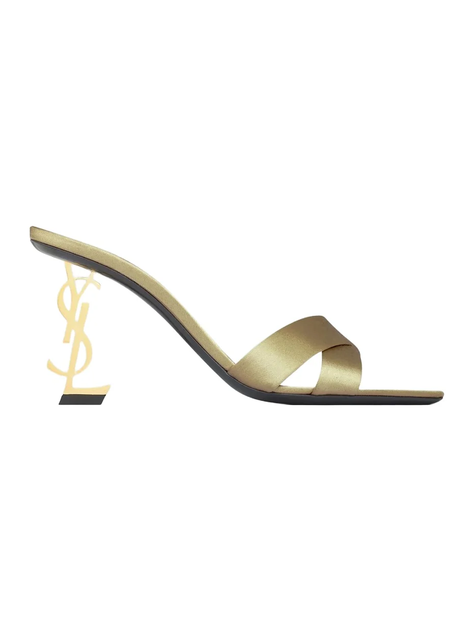 Women's Opyum Mules in Satin Crepe - Grain Beige Women's Opyum Mules in Satin Crepe - Grain Beige