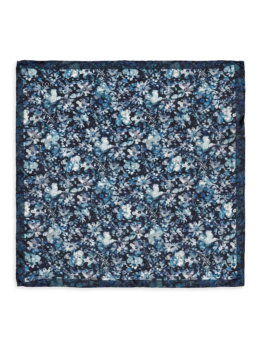 Eton Men's Floral Silk Pocket Square | Thumbnail 2