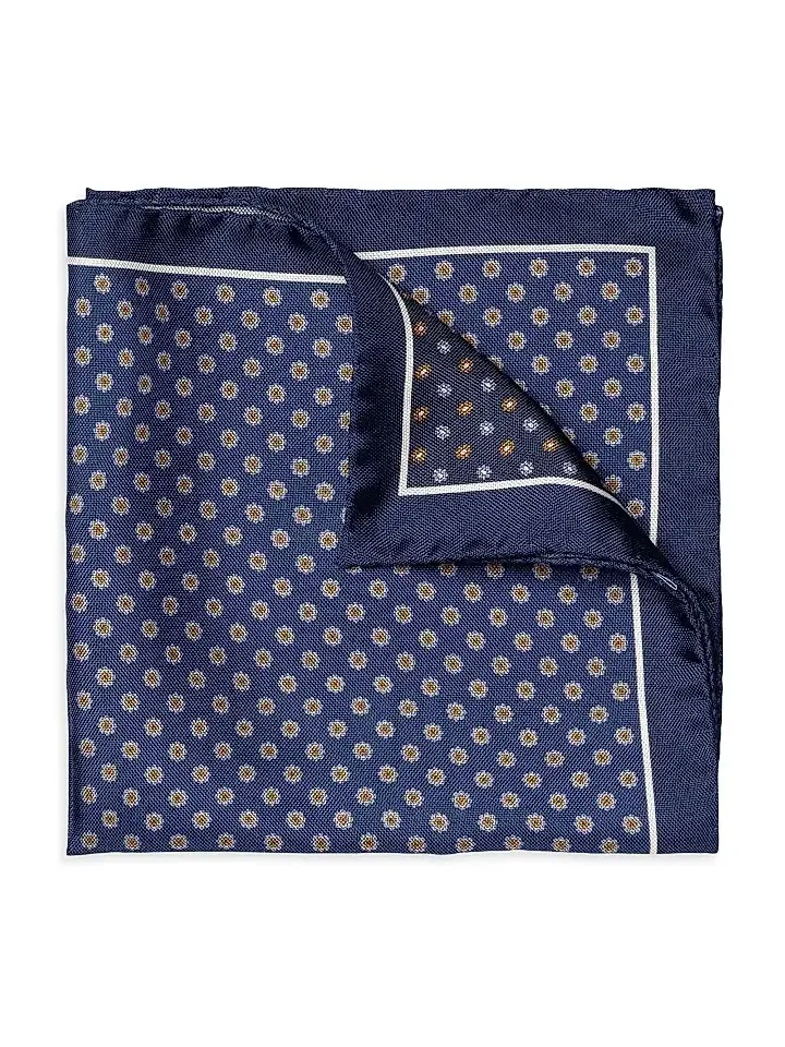 Men's Four-Side Silk Pocket Square Men's Four-Side Silk Pocket Square