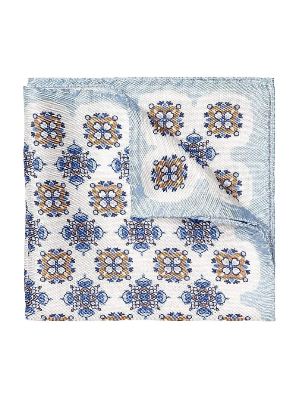 Eton Men's Geometric Silk Pocket Square