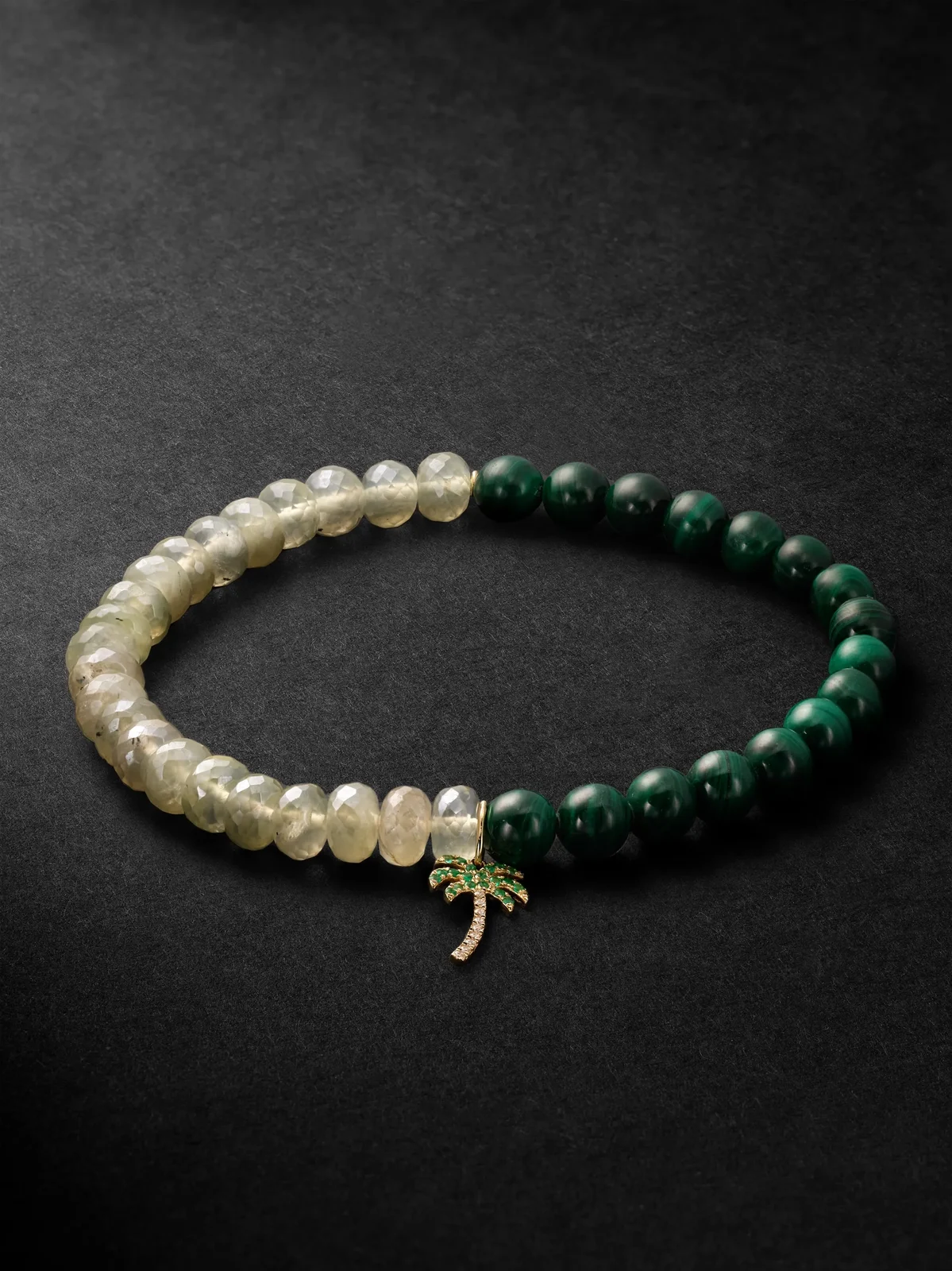 14-Karat Gold Multi-Stone Beaded Bracelet - Men
