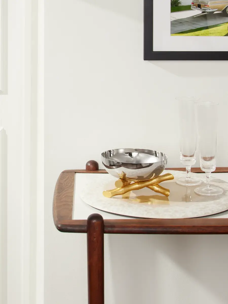 L'Objet Bambou Medium Stainless Steel and Gold-Plated Bowl - Men | Thumbnail 2 L'Objet Bambou Medium Stainless Steel and Gold-Plated Bowl - Men | Thumbnail 2