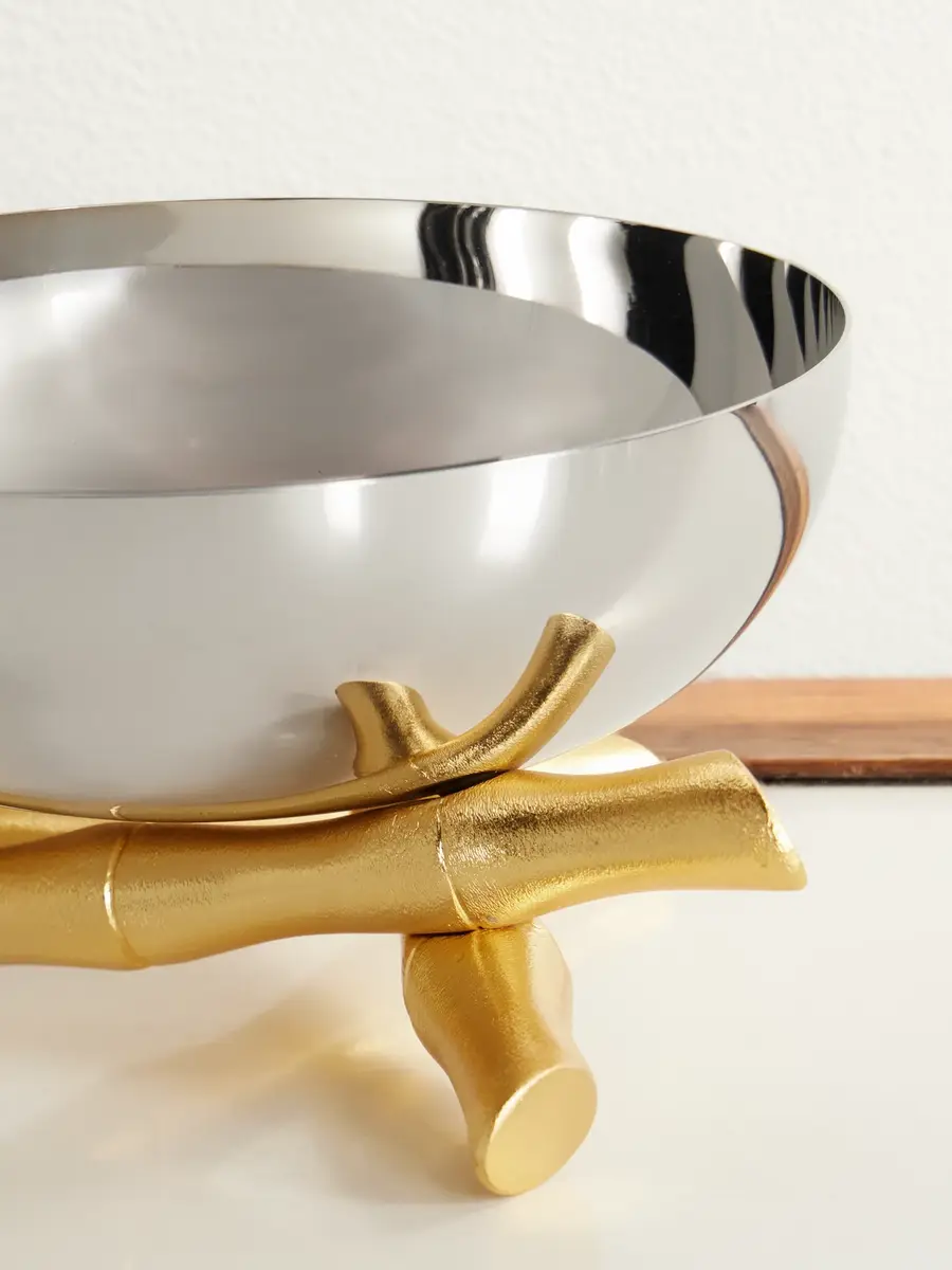 L'Objet Bambou Medium Stainless Steel and Gold-Plated Bowl - Men | Thumbnail 3 L'Objet Bambou Medium Stainless Steel and Gold-Plated Bowl - Men | Thumbnail 3