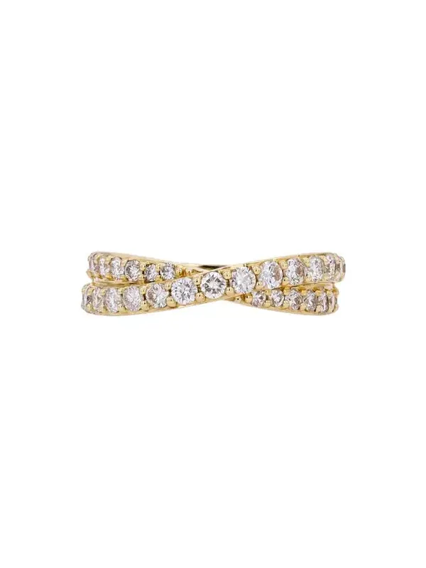 1.00ct Diamond 14K Gold Crossover Ring