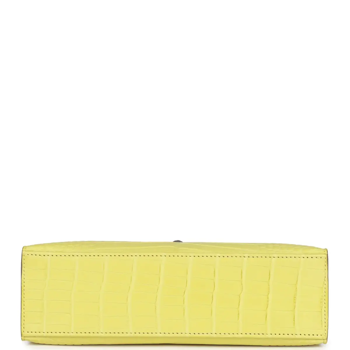 HERMÈS Hermes Kelly Pochette Lime Matte Alligator Palladium Hardware | Thumbnail 6 HERMÈS Hermes Kelly Pochette Lime Matte Alligator Palladium Hardware | Thumbnail 6