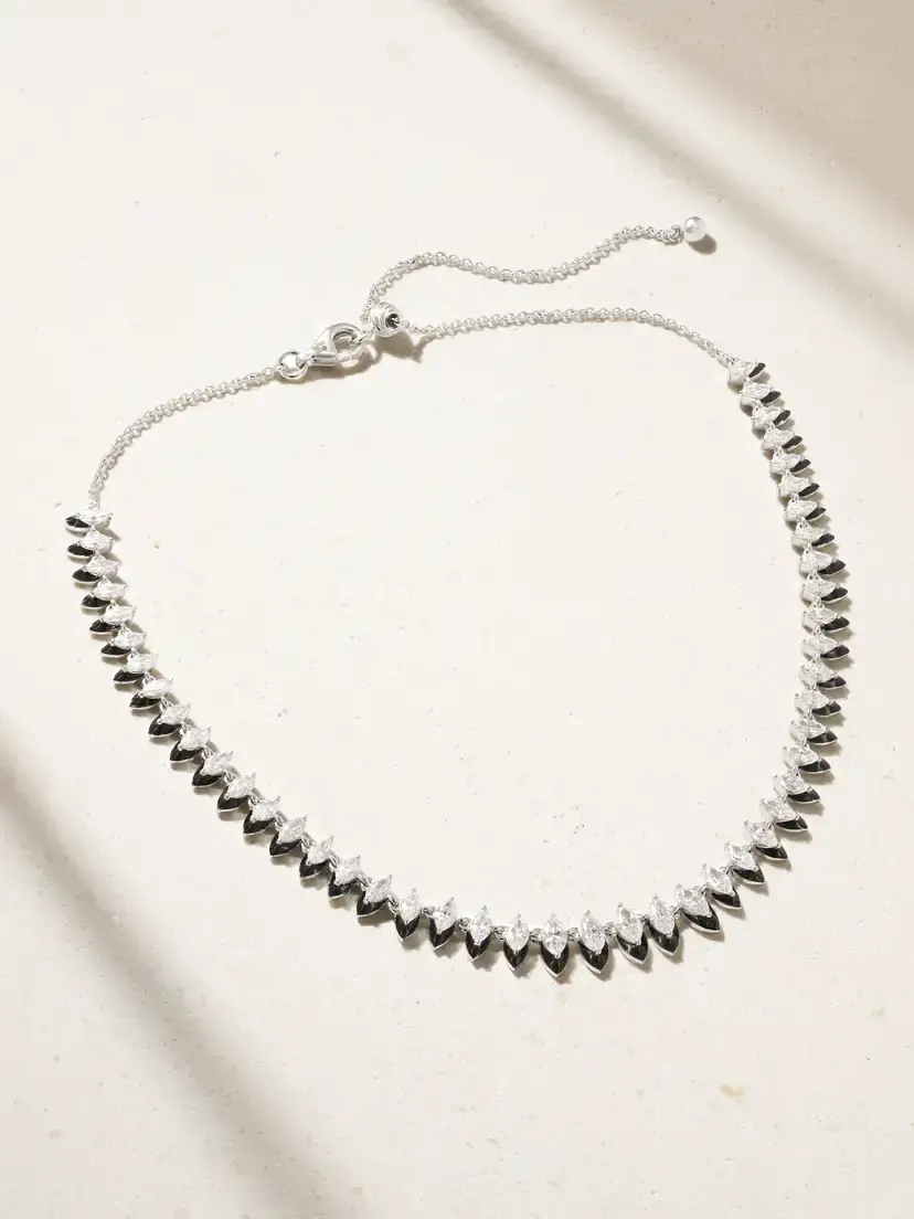 Kamyen 18-karat White Gold, Diamond And Enamel Choker | Image 1 Kamyen 18-karat White Gold, Diamond And Enamel Choker | Image 1