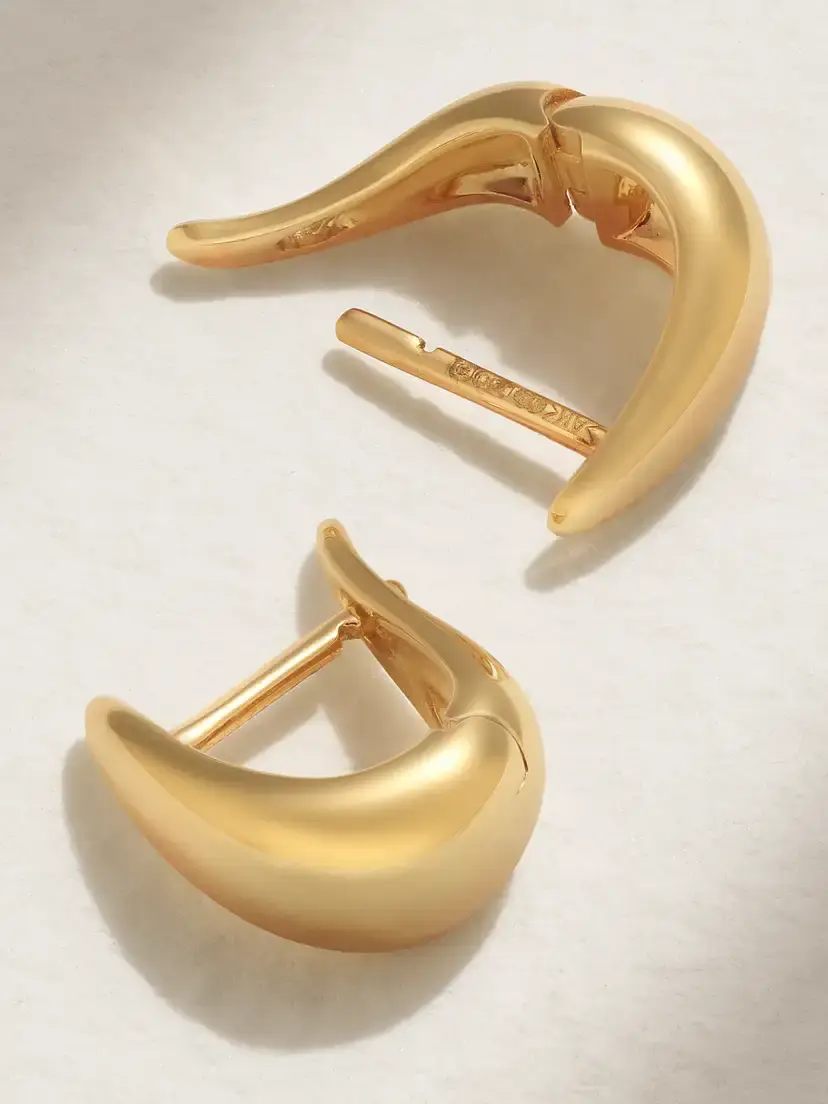 Anita Ko Baby Claw 18-karat Gold Hoop Earrings | Thumbnail 3
