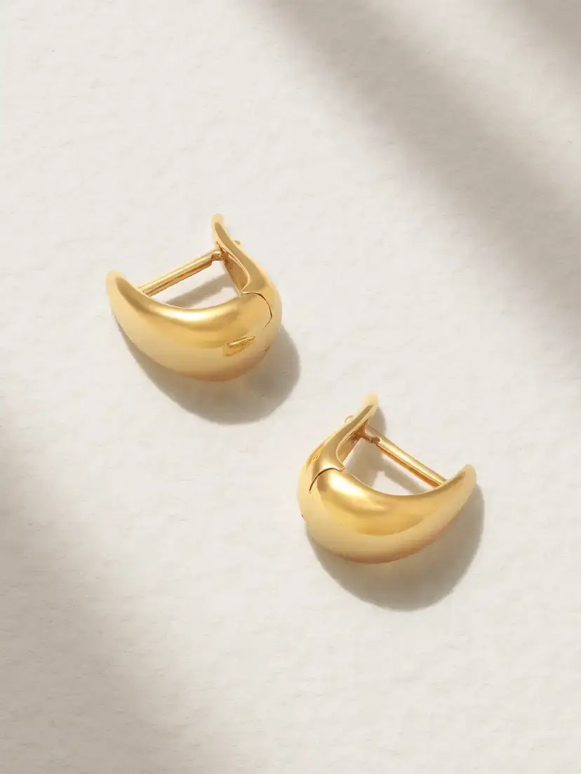 Anita Ko Baby Claw 18-karat Gold Hoop Earrings