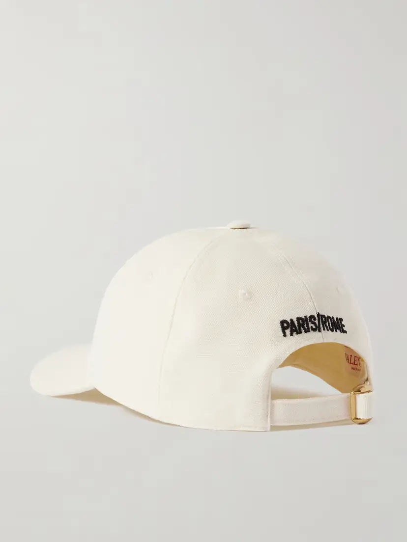 Valentino Garavani Embroidered Cotton-canvas Baseball Hat | Thumbnail 3 Valentino Garavani Embroidered Cotton-canvas Baseball Hat | Thumbnail 3