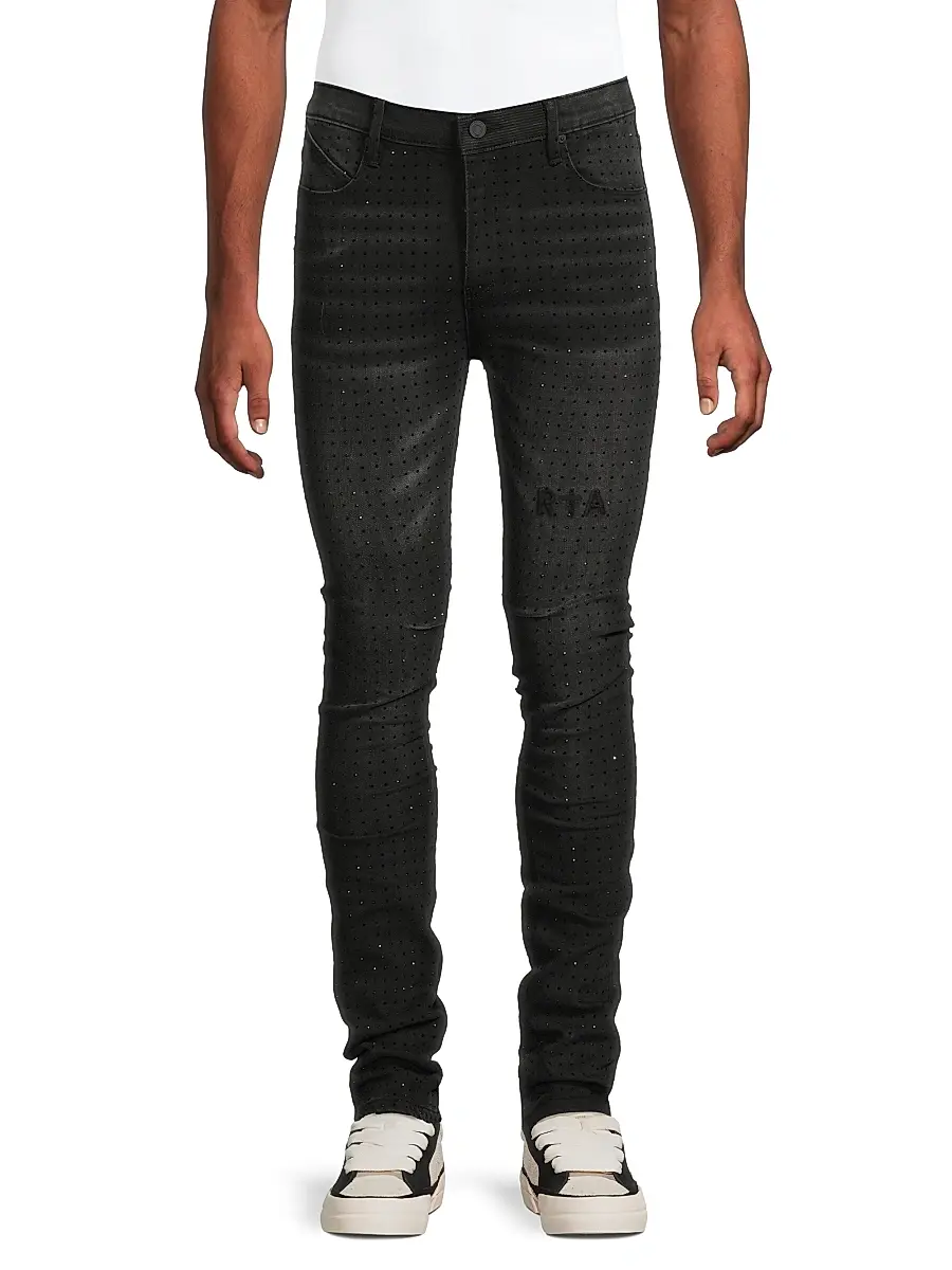 RTA Men's Bryant Slim-Fit Mid-Rise Jeans - Charcoal Crystals | Thumbnail 3 RTA Men's Bryant Slim-Fit Mid-Rise Jeans - Charcoal Crystals | Thumbnail 3