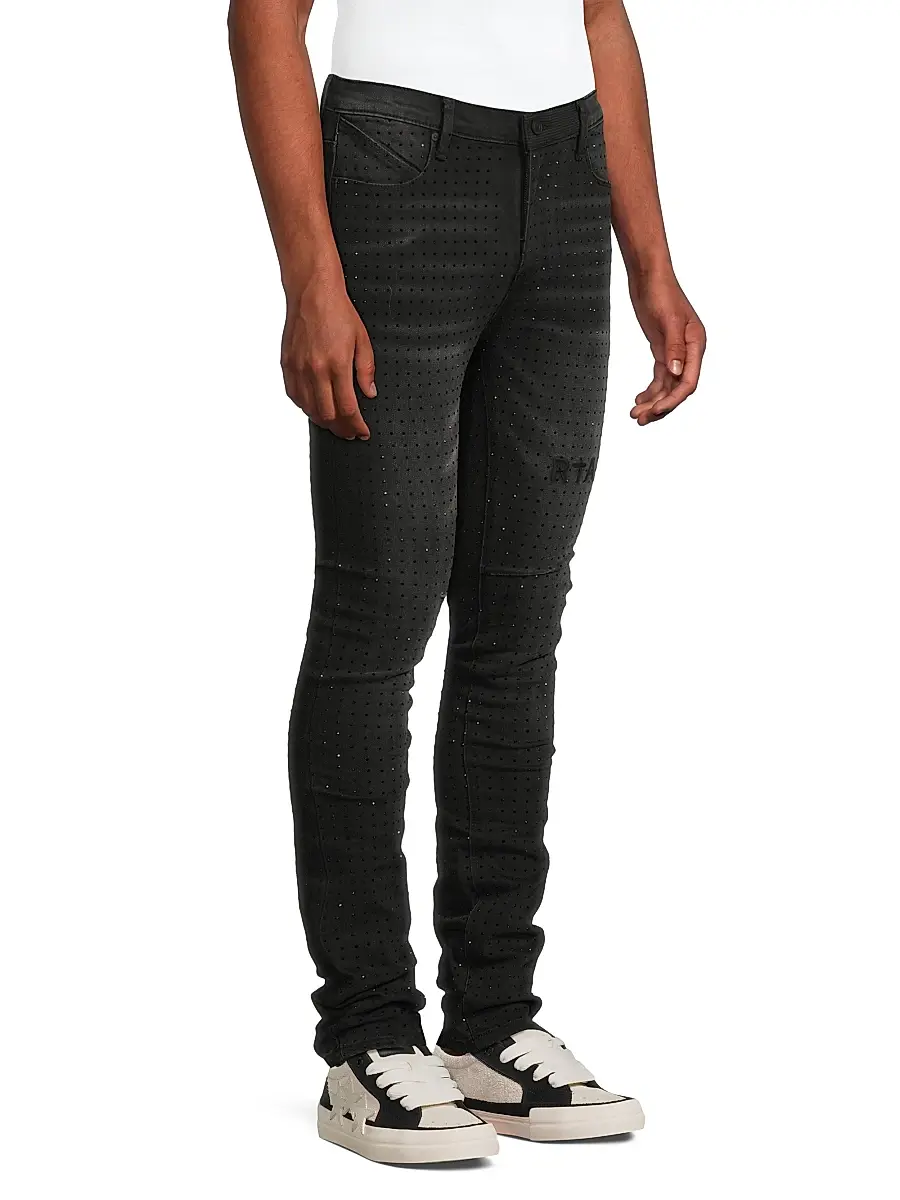 RTA Men's Bryant Slim-Fit Mid-Rise Jeans - Charcoal Crystals | Thumbnail 4 RTA Men's Bryant Slim-Fit Mid-Rise Jeans - Charcoal Crystals | Thumbnail 4