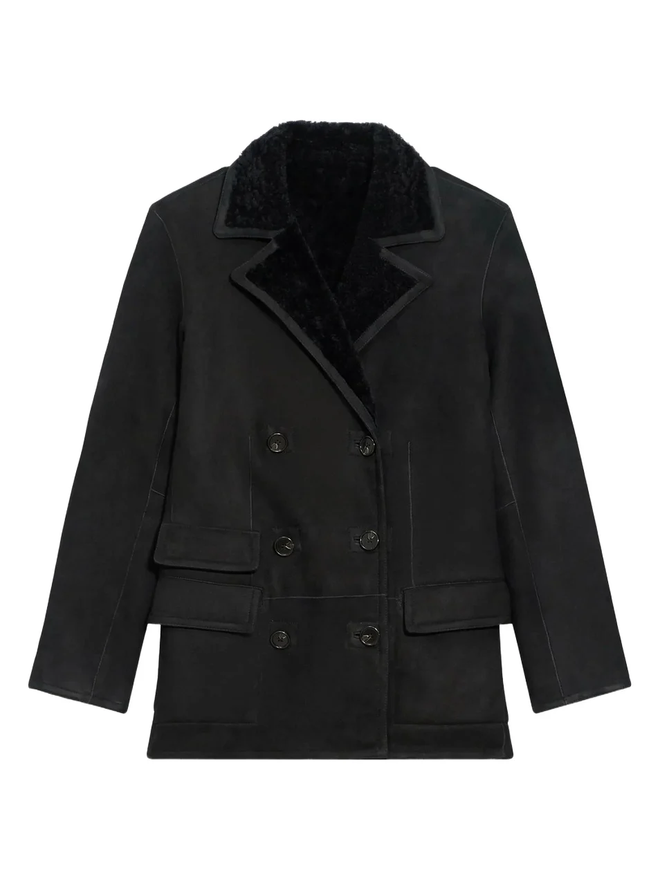 Women's Reversible Peacoat Double-Breasted Coat