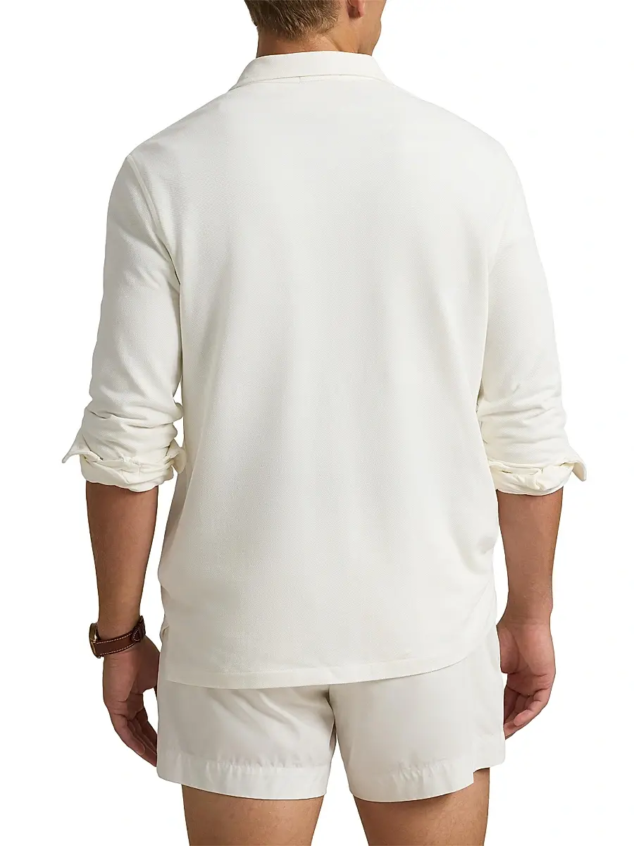 Polo Ralph Lauren Men's Nautical-Embroidered Mesh Polo Shirt - Nevis | Thumbnail 4