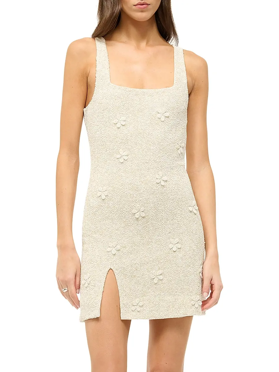 Staud Women's Le Sable Floral Beaded Minidress | Thumbnail 3 Staud Women's Le Sable Floral Beaded Minidress | Thumbnail 3