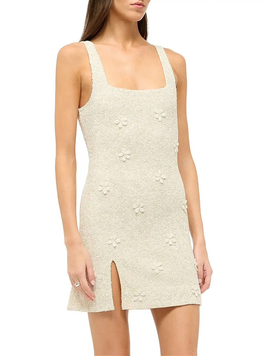 Staud Women's Le Sable Floral Beaded Minidress | Thumbnail 4 Staud Women's Le Sable Floral Beaded Minidress | Thumbnail 4