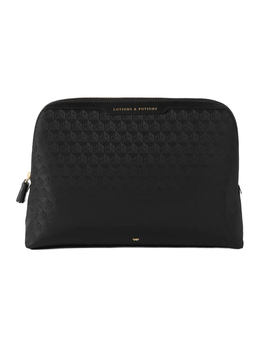 Lotions And Potions Leather-trimmed Jacquard Cosmetics Case