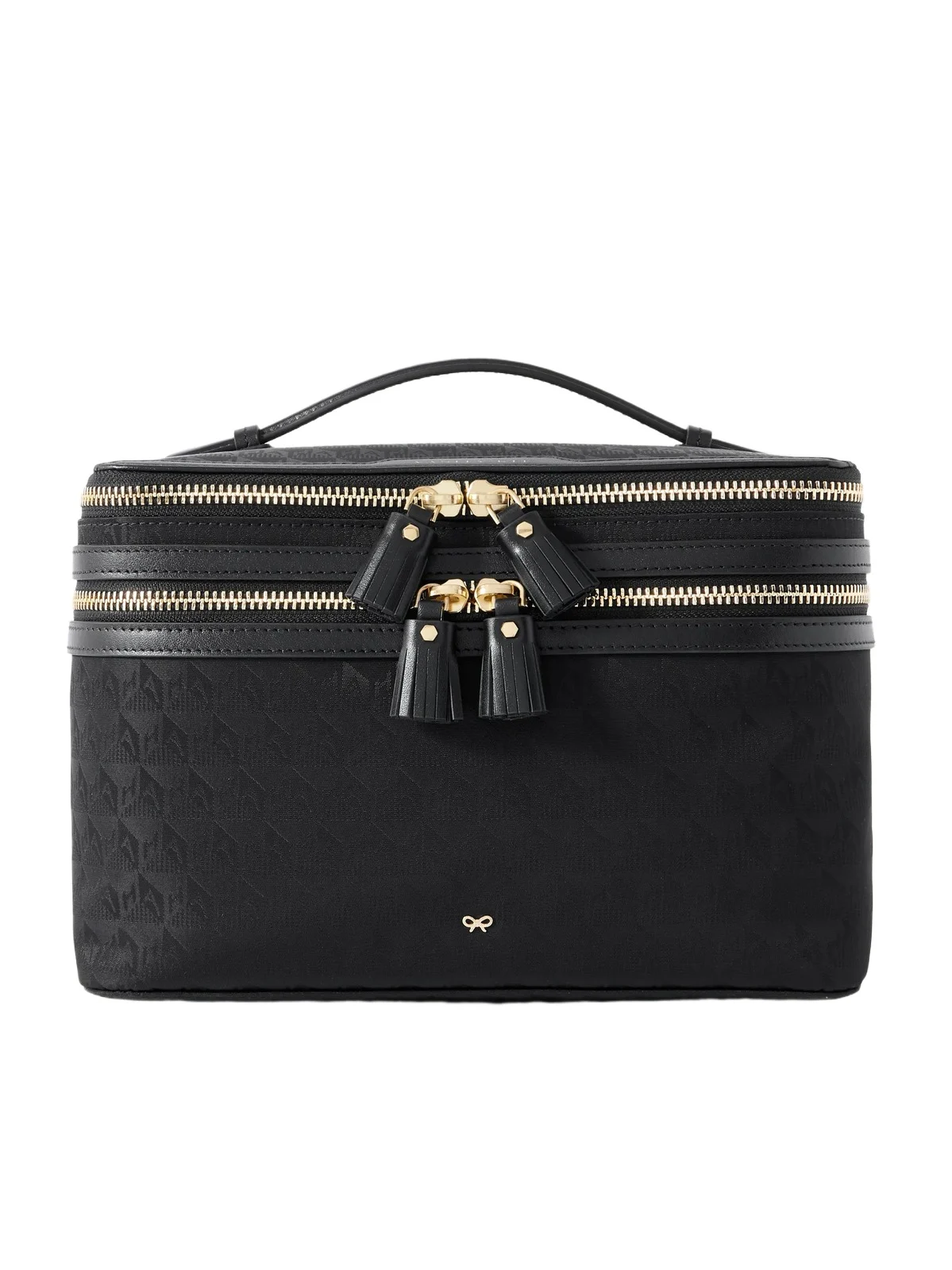 Vanity Kit Leather-trimmed Jacquard Cosmetics Case Vanity Kit Leather-trimmed Jacquard Cosmetics Case