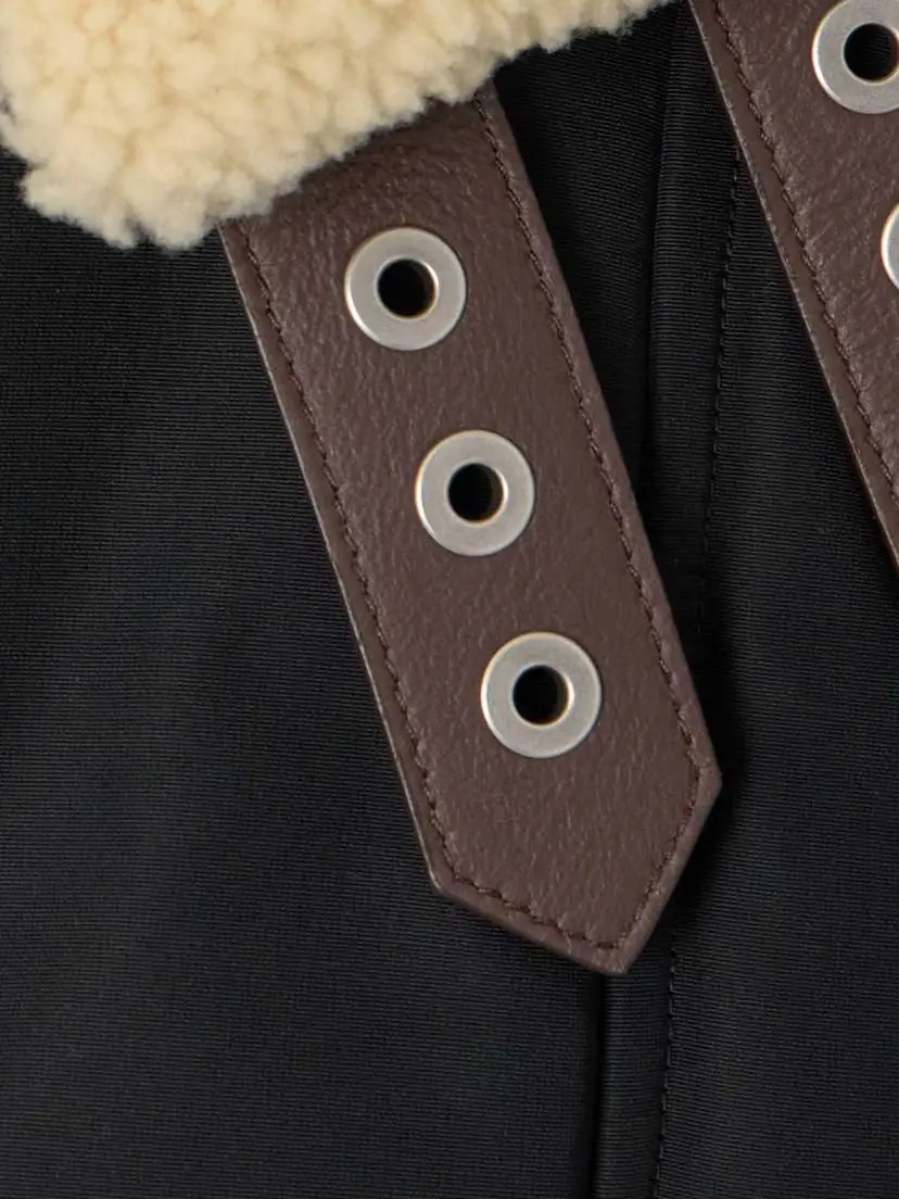 Loewe Shearling-trimmed Padded Cotton-blend Shell Vest | Thumbnail 5 Loewe Shearling-trimmed Padded Cotton-blend Shell Vest | Thumbnail 5