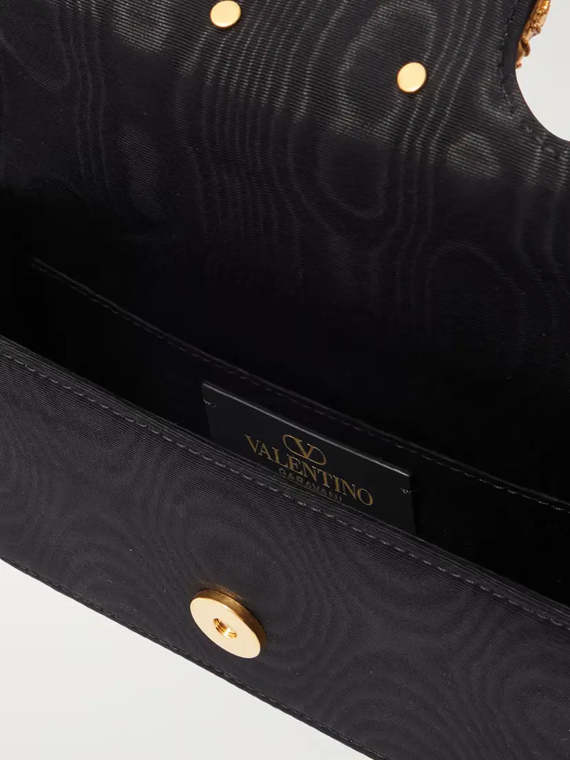 Valentino Garavani Locò Embellished Moire Clutch | Thumbnail 5 Valentino Garavani Locò Embellished Moire Clutch | Thumbnail 5
