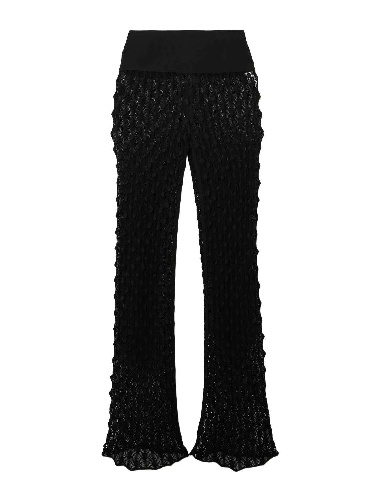 Open-knit Straight-leg Pants