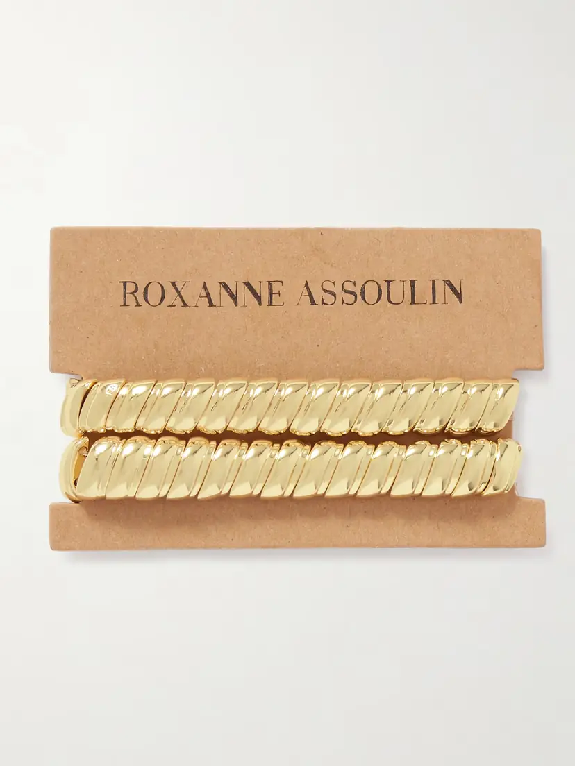 Roxanne Assoulin The Cobra Set Of Two Gold-tone Bracelets | Thumbnail 5 Roxanne Assoulin The Cobra Set Of Two Gold-tone Bracelets | Thumbnail 5