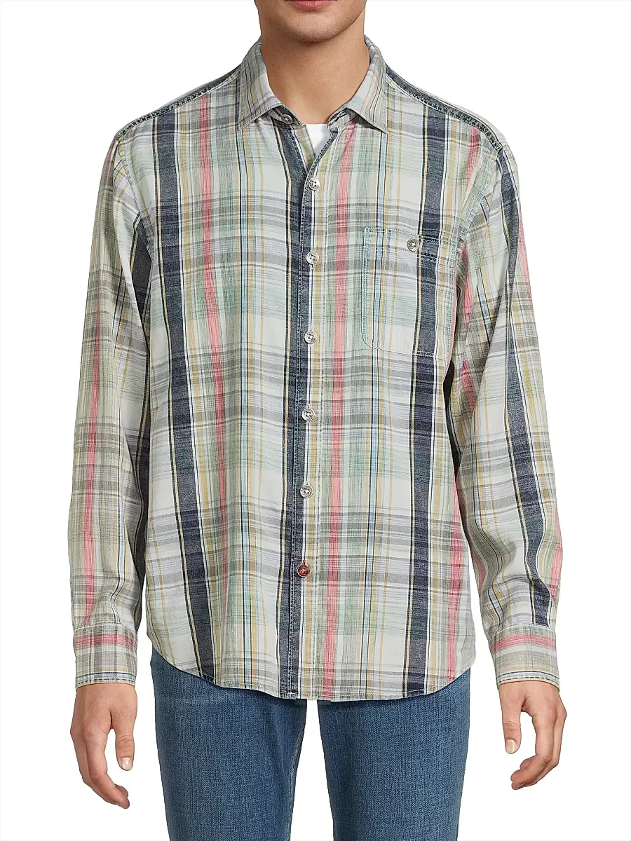 Tommy Bahama Men's Hazy Fade Check Shirt - Blue Multi | Thumbnail 3