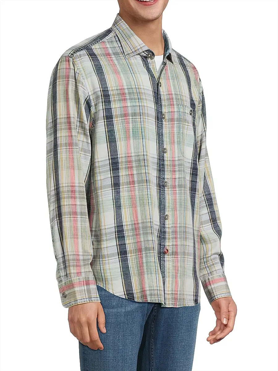Tommy Bahama Men's Hazy Fade Check Shirt - Blue Multi | Thumbnail 4