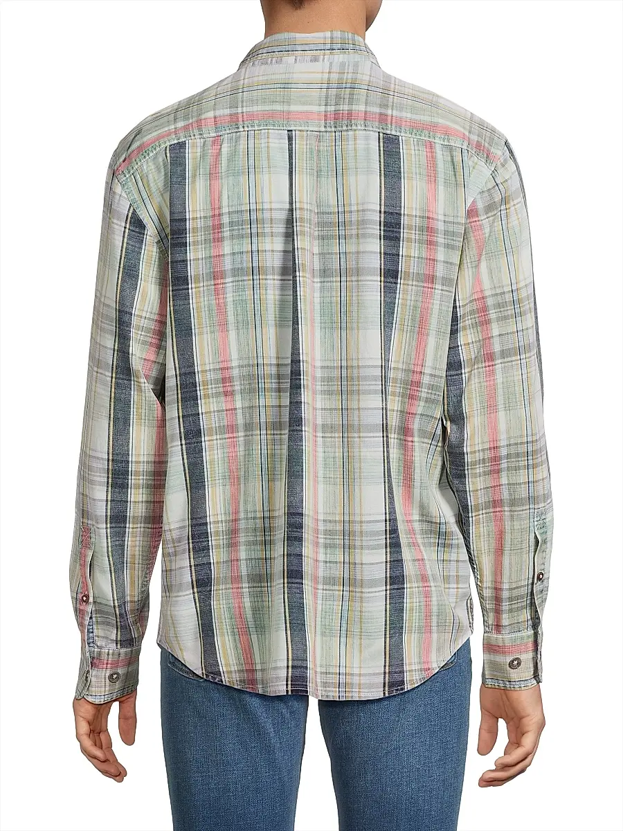 Tommy Bahama Men's Hazy Fade Check Shirt - Blue Multi | Thumbnail 5