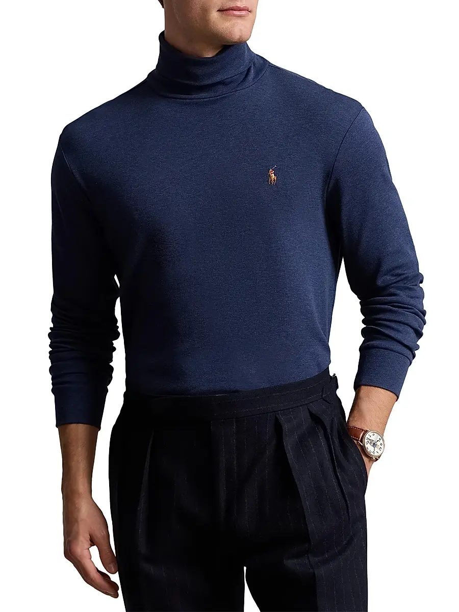 Polo Ralph Lauren Men's Cotton Turtleneck Long-Sleeve T-Shirt | Thumbnail 3 Polo Ralph Lauren Men's Cotton Turtleneck Long-Sleeve T-Shirt | Thumbnail 3