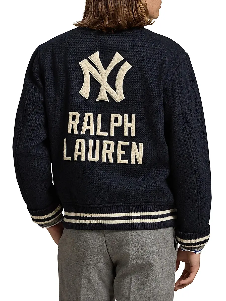 Polo Ralph Lauren Men's Yankee Wool-Blend Bomber Jacket | Thumbnail 4 Polo Ralph Lauren Men's Yankee Wool-Blend Bomber Jacket | Thumbnail 4