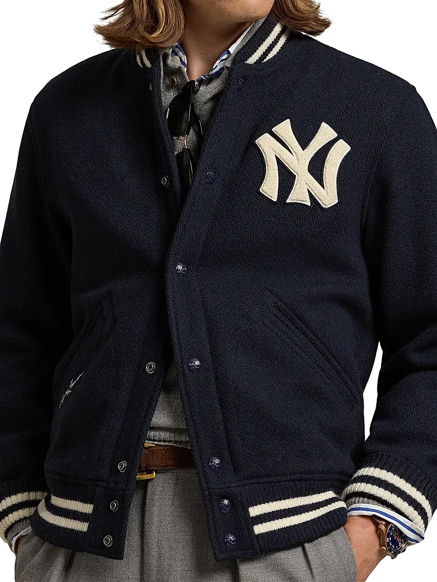 Polo Ralph Lauren Men's Yankee Wool-Blend Bomber Jacket | Thumbnail 5 Polo Ralph Lauren Men's Yankee Wool-Blend Bomber Jacket | Thumbnail 5