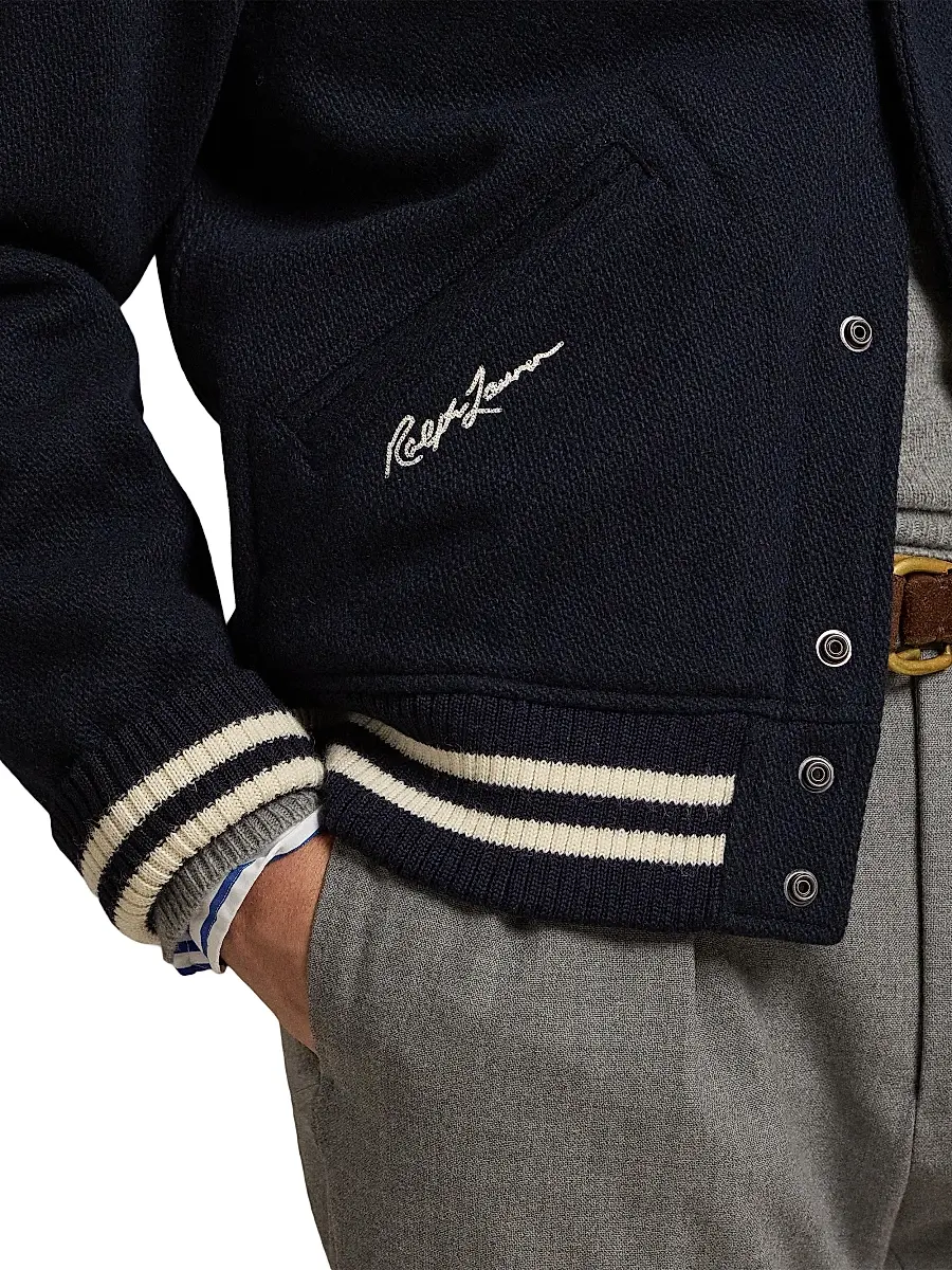 Polo Ralph Lauren Men's Yankee Wool-Blend Bomber Jacket | Thumbnail 6 Polo Ralph Lauren Men's Yankee Wool-Blend Bomber Jacket | Thumbnail 6