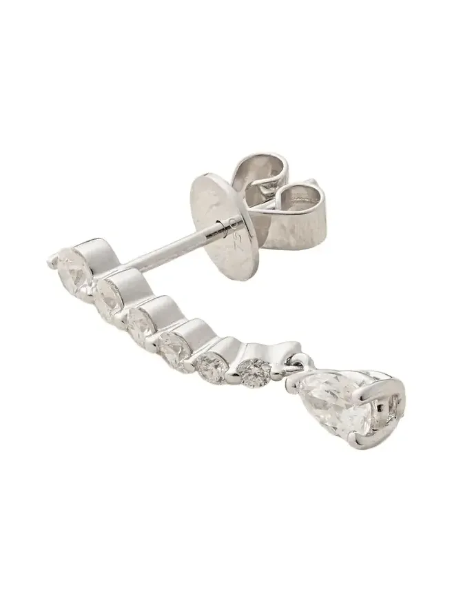 18-karat White Gold Diamond Single Earring 18-karat White Gold Diamond Single Earring
