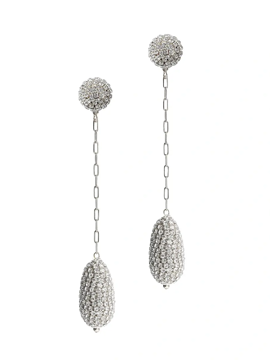 Saulé Women's Étoile Marcelle 18K-Gold-Plated & Rhinestone Earrings - Silver | Image 1 Saulé Women's Étoile Marcelle 18K-Gold-Plated & Rhinestone Earrings - Silver | Image 1