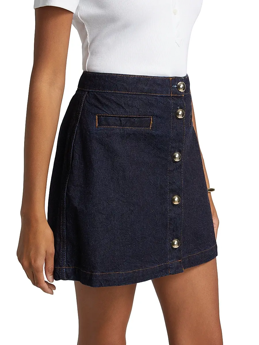 Reformation Women's Amara High-Rise Denim Miniskirt | Thumbnail 4 Reformation Women's Amara High-Rise Denim Miniskirt | Thumbnail 4